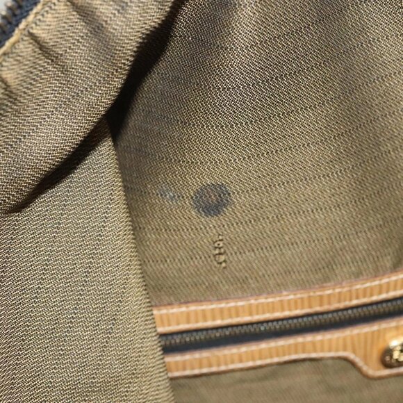 FENDI Zucca Canvas Shoulder Bag Black Brown Auth MX072V - Picture 11 of 14